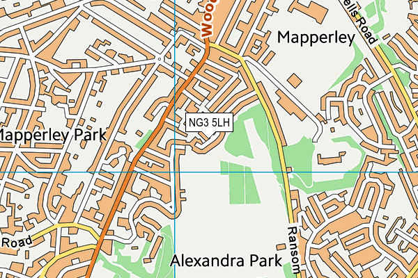 NG3 5LH map - OS VectorMap District (Ordnance Survey) NG3 5LH map - OS VectorMap District (Ordnance Survey)