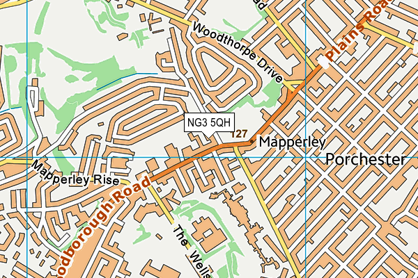 NG3 5QH map - OS VectorMap District (Ordnance Survey) NG3 5QH map - OS VectorMap District (Ordnance Survey)