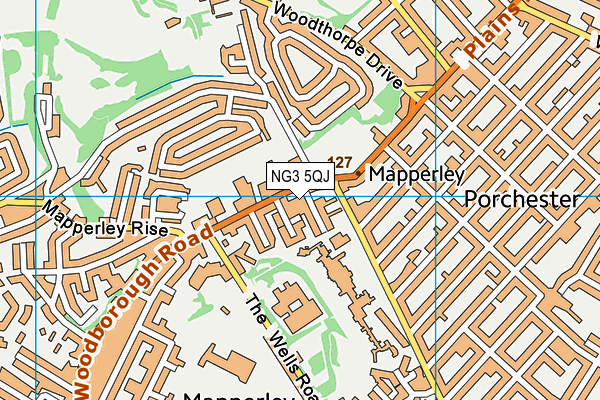 NG3 5QJ map - OS VectorMap District (Ordnance Survey) NG3 5QJ map - OS VectorMap District (Ordnance Survey)