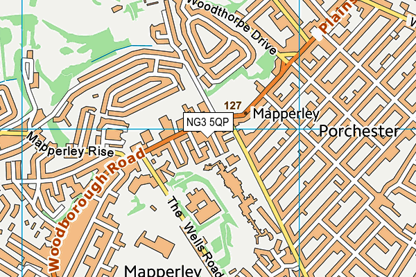 NG3 5QP map - OS VectorMap District (Ordnance Survey) NG3 5QP map - OS VectorMap District (Ordnance Survey)