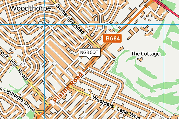 NG3 5QT map - OS VectorMap District (Ordnance Survey) NG3 5QT map - OS VectorMap District (Ordnance Survey)