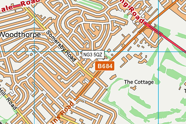 NG3 5QZ map - OS VectorMap District (Ordnance Survey) NG3 5QZ map - OS VectorMap District (Ordnance Survey)
