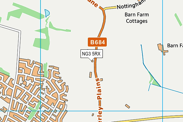 NG3 5RX map - OS VectorMap District (Ordnance Survey) NG3 5RX map - OS VectorMap District (Ordnance Survey)