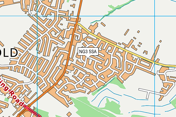 NG3 5SA map - OS VectorMap District (Ordnance Survey) NG3 5SA map - OS VectorMap District (Ordnance Survey)