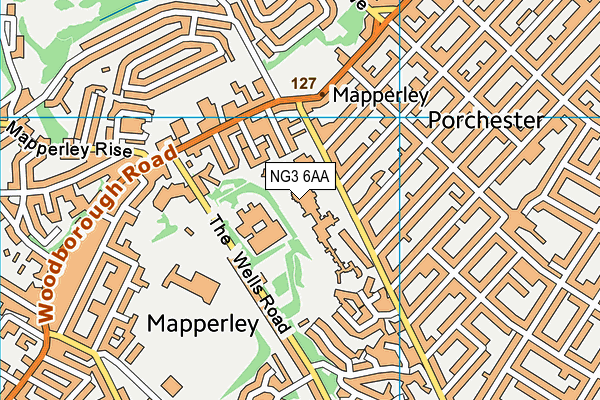 NG3 6AA map - OS VectorMap District (Ordnance Survey) NG3 6AA map - OS VectorMap District (Ordnance Survey)