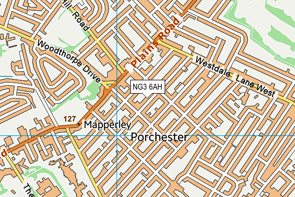 NG3 6AH map - OS VectorMap District (Ordnance Survey) NG3 6AH map - OS VectorMap District (Ordnance Survey)