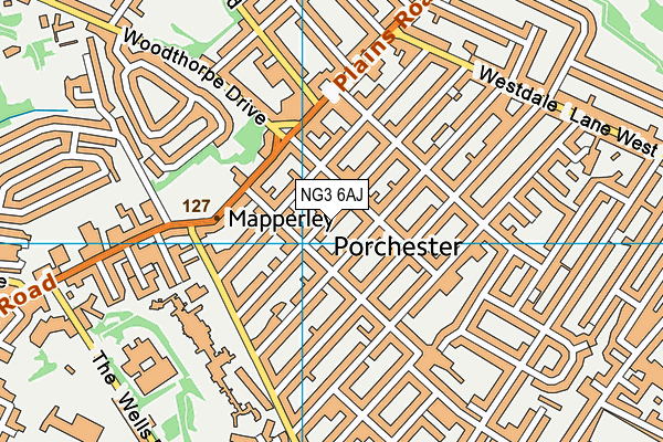 NG3 6AJ map - OS VectorMap District (Ordnance Survey) NG3 6AJ map - OS VectorMap District (Ordnance Survey)