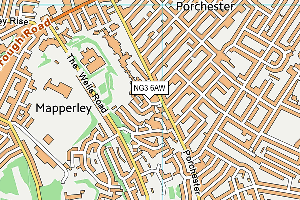 NG3 6AW map - OS VectorMap District (Ordnance Survey) NG3 6AW map - OS VectorMap District (Ordnance Survey)