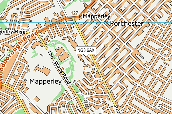NG3 6AX map - OS VectorMap District (Ordnance Survey) NG3 6AX map - OS VectorMap District (Ordnance Survey)