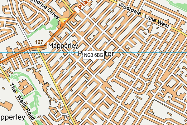 NG3 6BG map - OS VectorMap District (Ordnance Survey) NG3 6BG map - OS VectorMap District (Ordnance Survey)