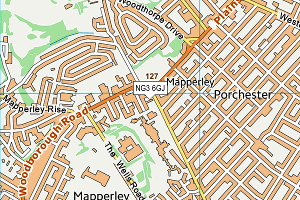 NG3 6GJ map - OS VectorMap District (Ordnance Survey) NG3 6GJ map - OS VectorMap District (Ordnance Survey)