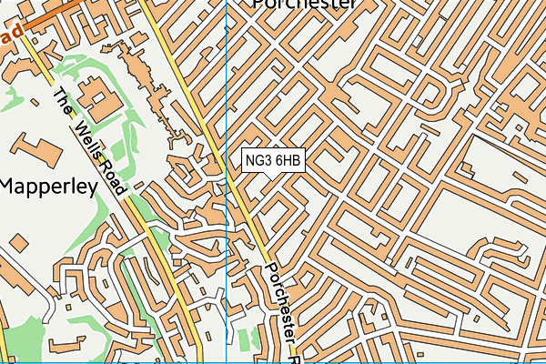 NG3 6HB map - OS VectorMap District (Ordnance Survey) NG3 6HB map - OS VectorMap District (Ordnance Survey)