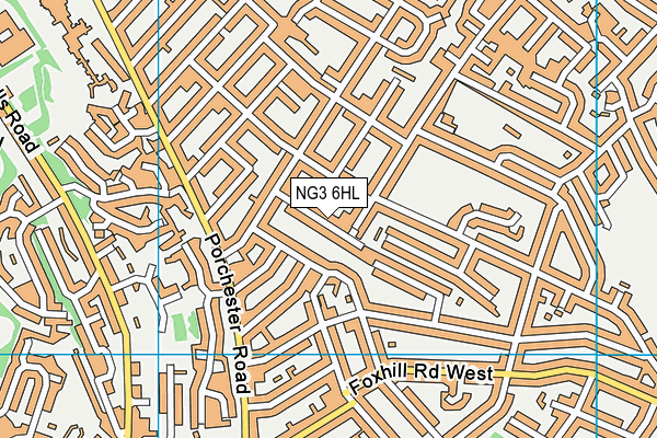 NG3 6HL map - OS VectorMap District (Ordnance Survey) NG3 6HL map - OS VectorMap District (Ordnance Survey)