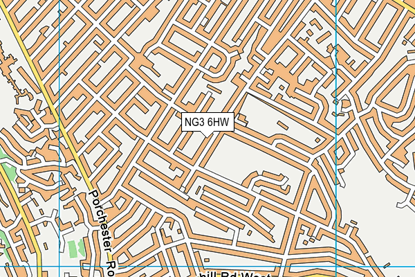 NG3 6HW map - OS VectorMap District (Ordnance Survey) NG3 6HW map - OS VectorMap District (Ordnance Survey)