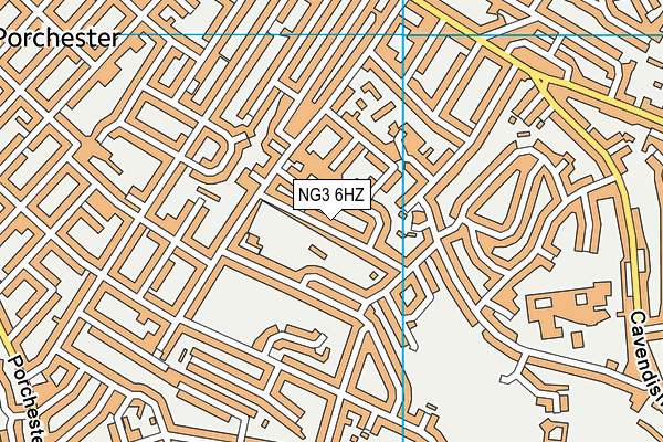 NG3 6HZ map - OS VectorMap District (Ordnance Survey) NG3 6HZ map - OS VectorMap District (Ordnance Survey)