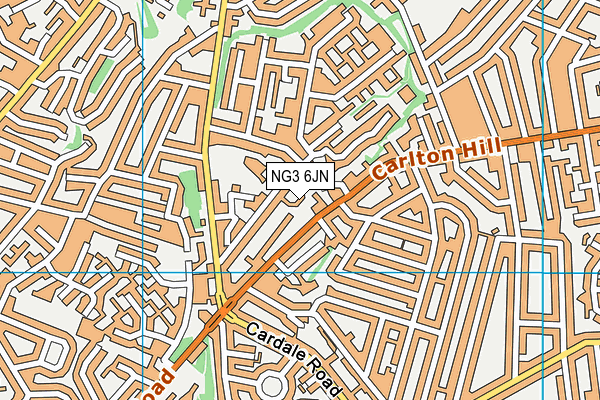 NG3 6JN map - OS VectorMap District (Ordnance Survey) NG3 6JN map - OS VectorMap District (Ordnance Survey)
