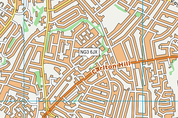 NG3 6JX map - OS VectorMap District (Ordnance Survey) NG3 6JX map - OS VectorMap District (Ordnance Survey)