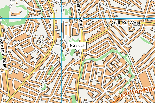NG3 6LF map - OS VectorMap District (Ordnance Survey) NG3 6LF map - OS VectorMap District (Ordnance Survey)