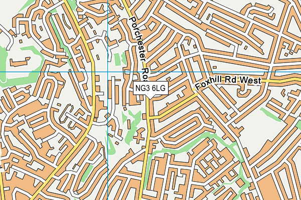NG3 6LG map - OS VectorMap District (Ordnance Survey) NG3 6LG map - OS VectorMap District (Ordnance Survey)