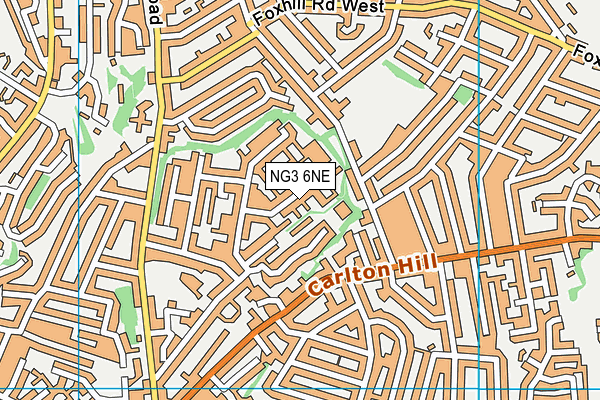 NG3 6NE map - OS VectorMap District (Ordnance Survey) NG3 6NE map - OS VectorMap District (Ordnance Survey)
