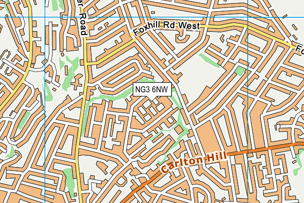 NG3 6NW map - OS VectorMap District (Ordnance Survey) NG3 6NW map - OS VectorMap District (Ordnance Survey)