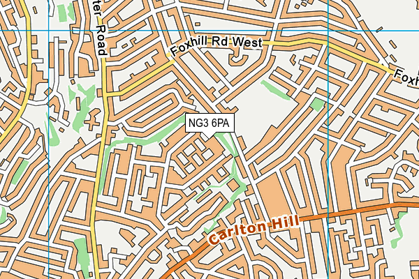 NG3 6PA map - OS VectorMap District (Ordnance Survey) NG3 6PA map - OS VectorMap District (Ordnance Survey)