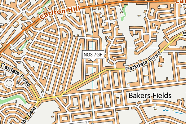 NG3 7GF map - OS VectorMap District (Ordnance Survey) NG3 7GF map - OS VectorMap District (Ordnance Survey)