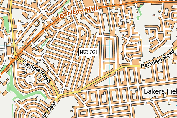 NG3 7GJ map - OS VectorMap District (Ordnance Survey) NG3 7GJ map - OS VectorMap District (Ordnance Survey)
