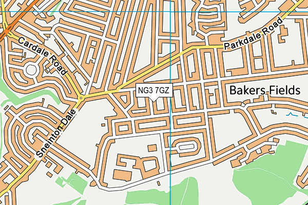 NG3 7GZ map - OS VectorMap District (Ordnance Survey) NG3 7GZ map - OS VectorMap District (Ordnance Survey)