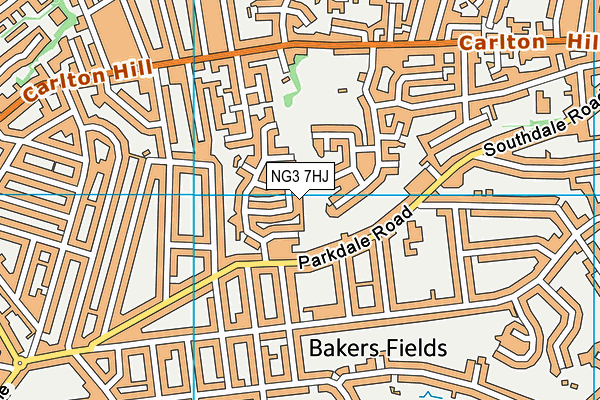 NG3 7HJ map - OS VectorMap District (Ordnance Survey) NG3 7HJ map - OS VectorMap District (Ordnance Survey)