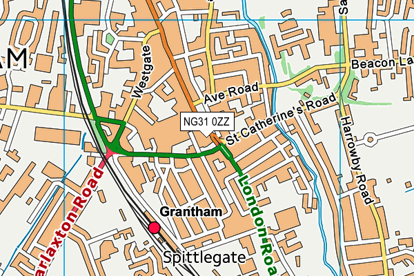 NG31 0ZZ map - OS VectorMap District (Ordnance Survey) NG31 0ZZ map - OS VectorMap District (Ordnance Survey)