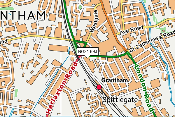 NG31 6BJ map - OS VectorMap District (Ordnance Survey) NG31 6BJ map - OS VectorMap District (Ordnance Survey)