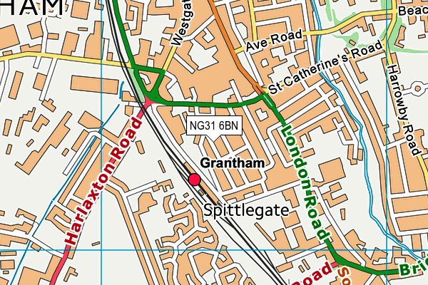 NG31 6BN map - OS VectorMap District (Ordnance Survey) NG31 6BN map - OS VectorMap District (Ordnance Survey)