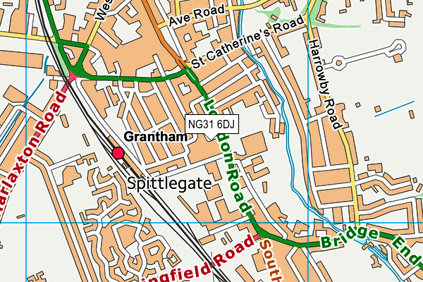NG31 6DJ map - OS VectorMap District (Ordnance Survey) NG31 6DJ map - OS VectorMap District (Ordnance Survey)