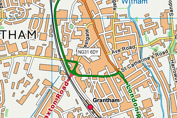 NG31 6DY map - OS VectorMap District (Ordnance Survey) NG31 6DY map - OS VectorMap District (Ordnance Survey)