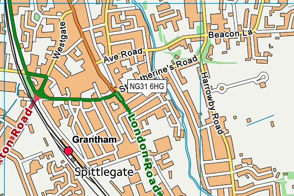 NG31 6HG map - OS VectorMap District (Ordnance Survey)