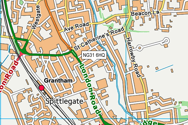 NG31 6HQ map - OS VectorMap District (Ordnance Survey)
