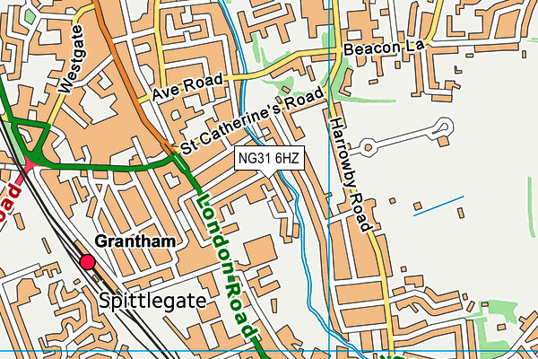 NG31 6HZ map - OS VectorMap District (Ordnance Survey)