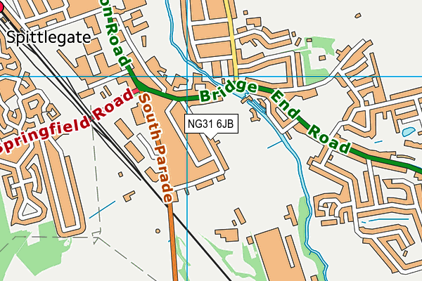 NG31 6JB map - OS VectorMap District (Ordnance Survey) NG31 6JB map - OS VectorMap District (Ordnance Survey)