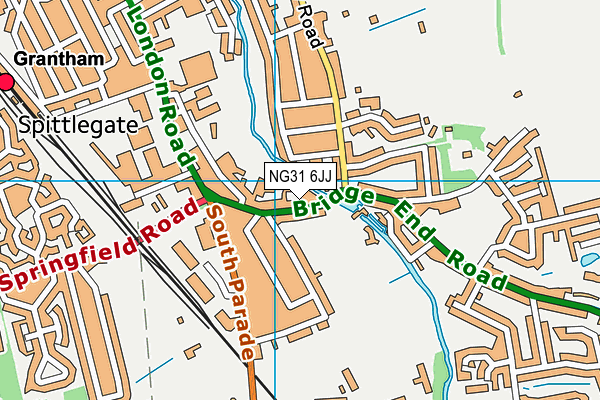 NG31 6JJ map - OS VectorMap District (Ordnance Survey) NG31 6JJ map - OS VectorMap District (Ordnance Survey)