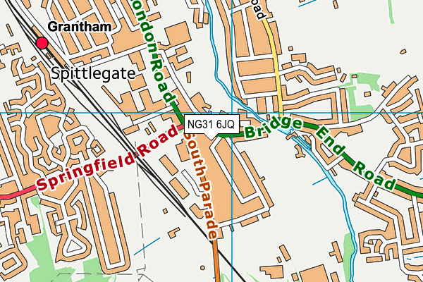 NG31 6JQ map - OS VectorMap District (Ordnance Survey) NG31 6JQ map - OS VectorMap District (Ordnance Survey)