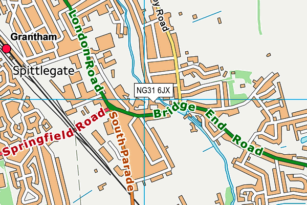 NG31 6JX map - OS VectorMap District (Ordnance Survey)