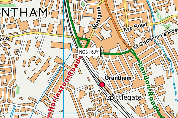 NG31 6JY map - OS VectorMap District (Ordnance Survey) NG31 6JY map - OS VectorMap District (Ordnance Survey)