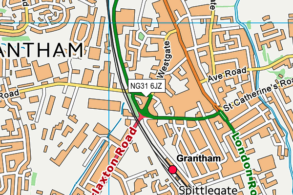 NG31 6JZ map - OS VectorMap District (Ordnance Survey) NG31 6JZ map - OS VectorMap District (Ordnance Survey)