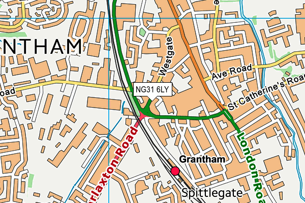 NG31 6LY map - OS VectorMap District (Ordnance Survey) NG31 6LY map - OS VectorMap District (Ordnance Survey)