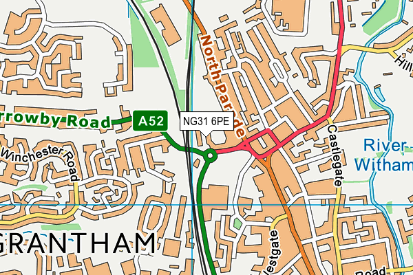 NG31 6PE map - OS VectorMap District (Ordnance Survey) NG31 6PE map - OS VectorMap District (Ordnance Survey)