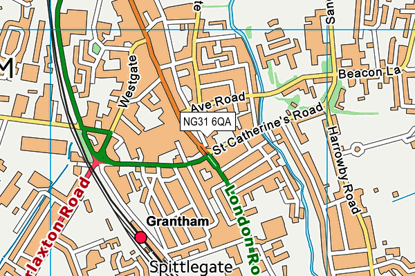 NG31 6QA map - OS VectorMap District (Ordnance Survey) NG31 6QA map - OS VectorMap District (Ordnance Survey)