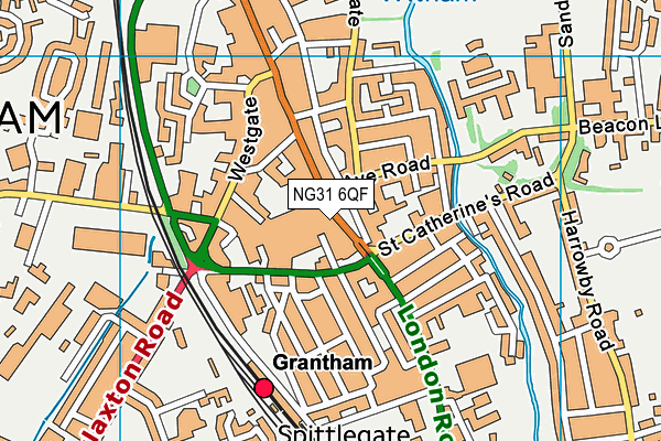 NG31 6QF map - OS VectorMap District (Ordnance Survey) NG31 6QF map - OS VectorMap District (Ordnance Survey)