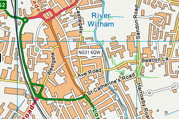 NG31 6QW map - OS VectorMap District (Ordnance Survey) NG31 6QW map - OS VectorMap District (Ordnance Survey)