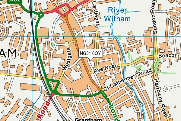 NG31 6QY map - OS VectorMap District (Ordnance Survey) NG31 6QY map - OS VectorMap District (Ordnance Survey)